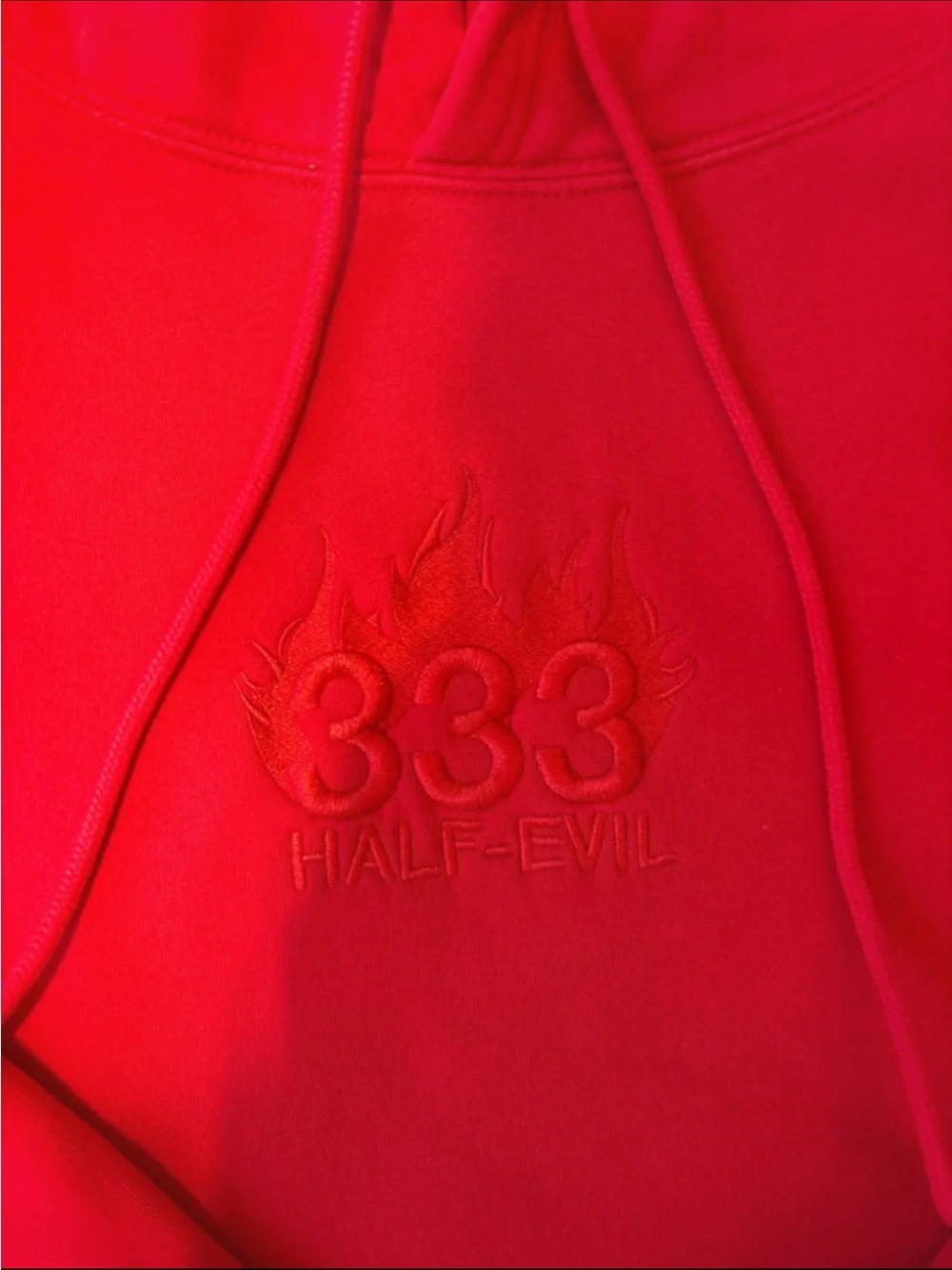 333 Red Hoodie Sweater